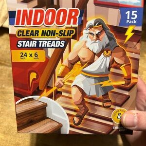 Indoor Clear Non-Slip Stair Treads 15 Pack